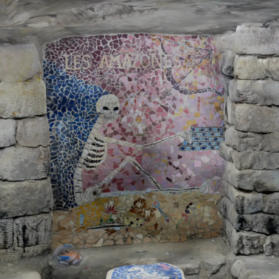 Amazones dans les catacombes de Paris
