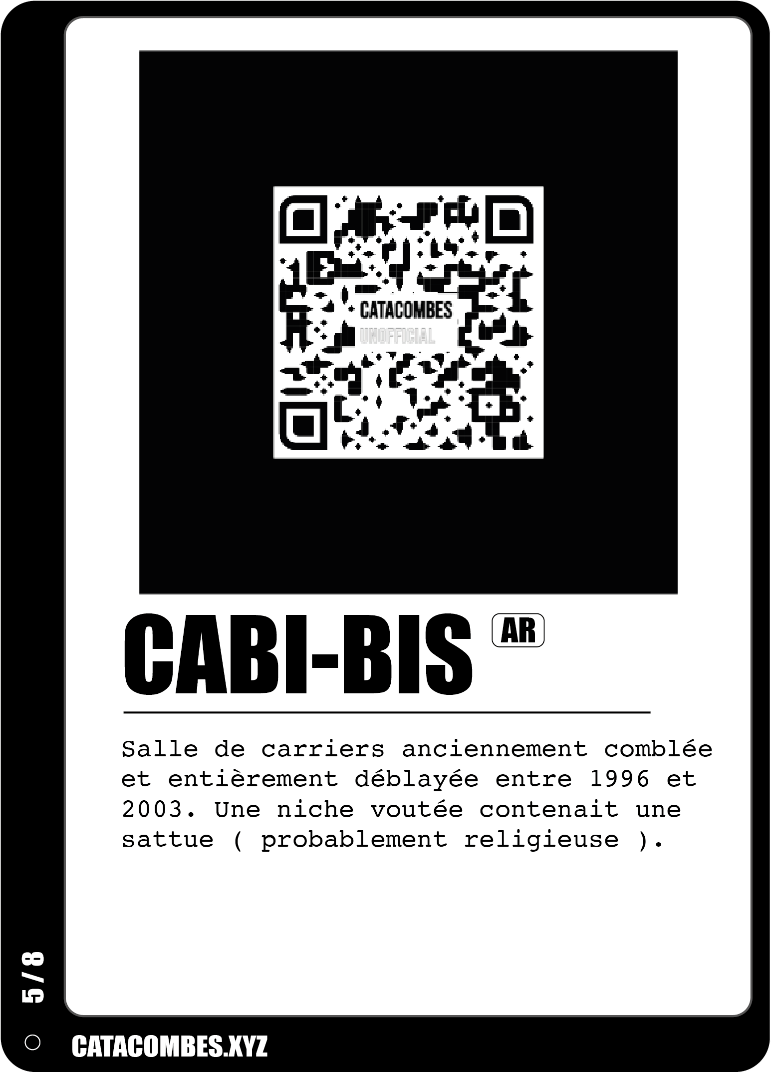 QR code permettant de faire apparaitre la salle Cabi-bis en AR ainsi que des informations