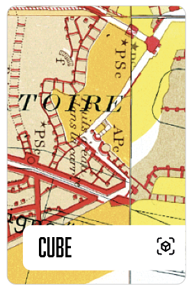 Affiche le verso de la carte AR des catacombes interdites qui permet de faire apparaitre une salle en AR